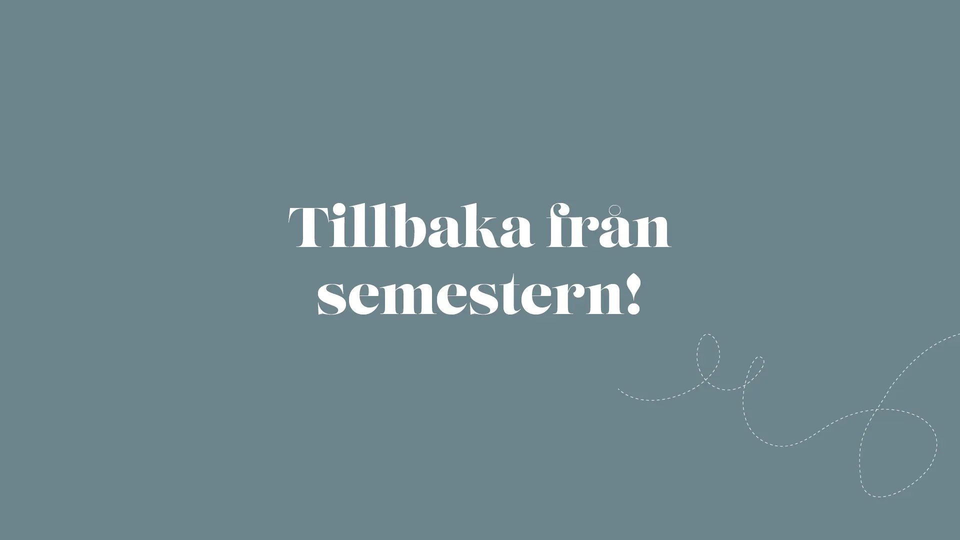 En ny höst. Nya möjligheter att skapa verklig förflyttning.